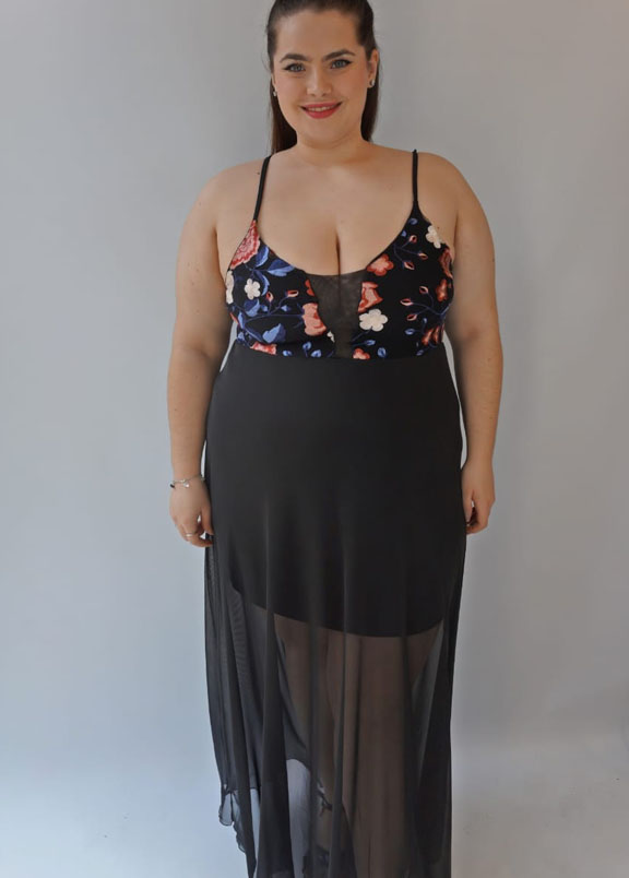 Ishtar Espejismo Largo Tul Vestido Uva Tallas Grandes