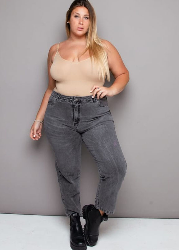 MOM CLASICO GRIS RIGIDO en Talles Grandes TALLES GRANDES